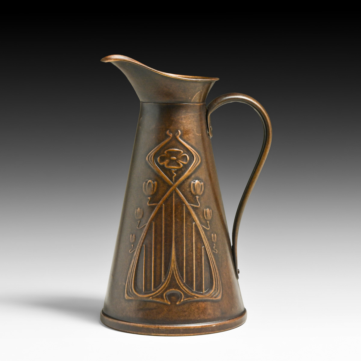 1900s Joseph Sankey & Sons イギリス製 Joseph Sankey & Sons - English Art Nouveau Copper Pitcher c1900s