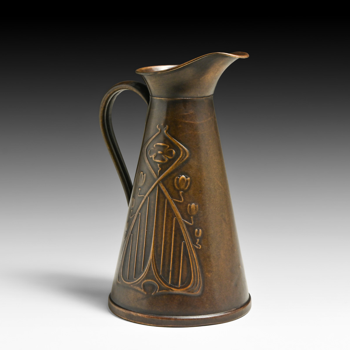 1900s Joseph Sankey & Sons イギリス製 Joseph Sankey & Sons - English Art Nouveau Copper Pitcher c1900s