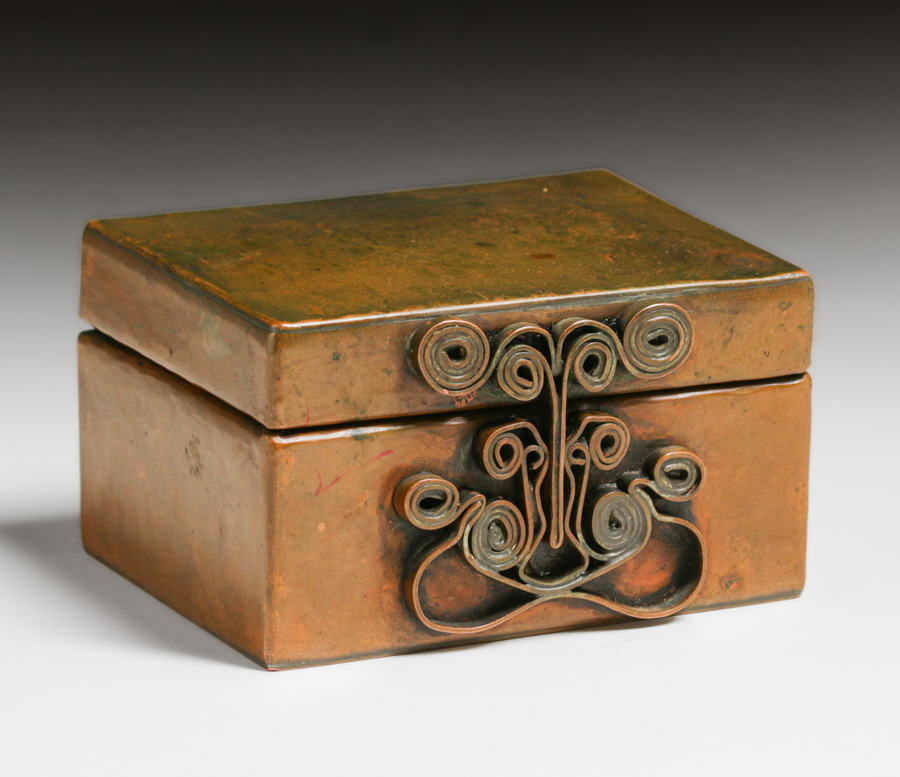 Harry St John Dixon Hammered Copper Puzzle Box 1920 - California